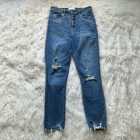 Abercrombie Curve Love High Rise Super Skinny Ankle Jeans - Picture 1 of 4